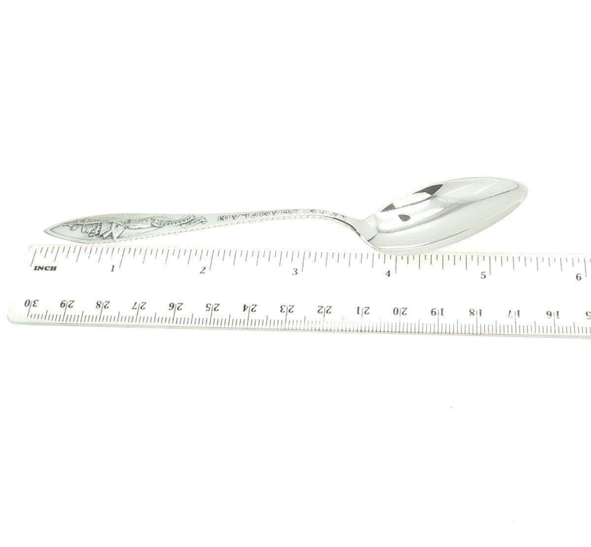 CHARLES M ROBBINS Sterling Silver Antique Art Deco Lake Champlain Coffee Spoon