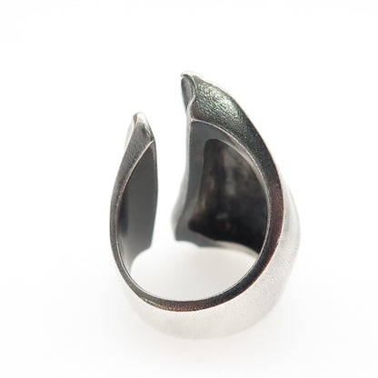 LAPPONIA 925 Sterling Vintage 1979 Finland Modernist Adjustable Ring Size 6.25