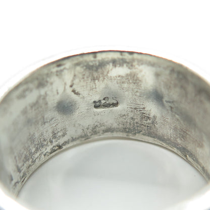 925 Sterling Silver Vintage Spiral Ann Around Band Ring Size 8.5