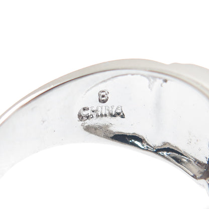 925 Sterling Silver Real Diamond Accent Ornate Ring Size 8.25