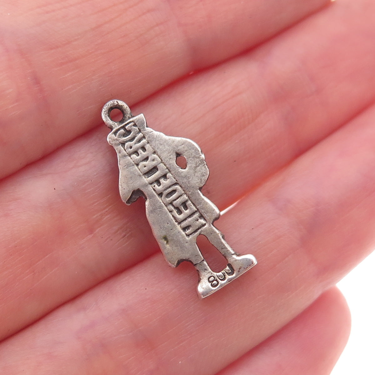 800 Silver Antique Art Deco Perkeo of Heidelberg Oxidized Charm Pendant