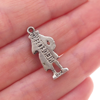 800 Silver Antique Art Deco Perkeo of Heidelberg Oxidized Charm Pendant