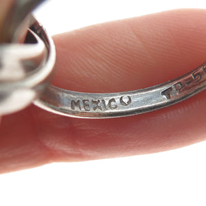 925 Sterling Silver Vintage Mexico Trinity Interlocked Band Ring Size 7.25