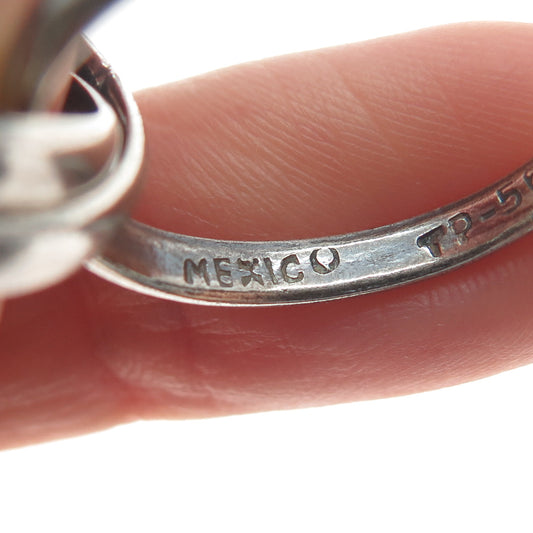 925 Sterling Silver Vintage Mexico Trinity Interlocked Band Ring Size 7.25