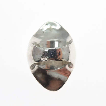 925 Sterling Silver Vintage Modernist Dragon Skin Ring Size 6.5