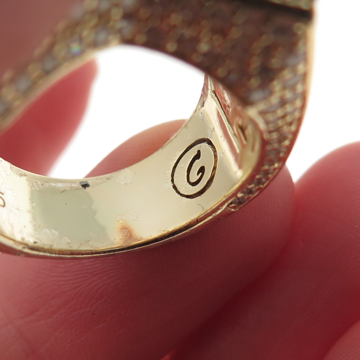 925 Sterling Silver Gold Plated Round-Cut C Z Star Statement Ring Size 7
