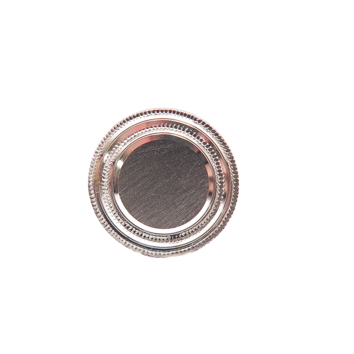 Lamode 925 Sterling Silver Vintage Round Tie Tack / Lapel Pin