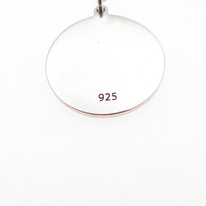 925 Sterling Silver Pink Enamel Number 1 Cable Chain Necklace 18"