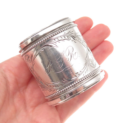 Gorham Sterling Silver Antique Victorian Engraved Mono Napkin Ring Holder #2085