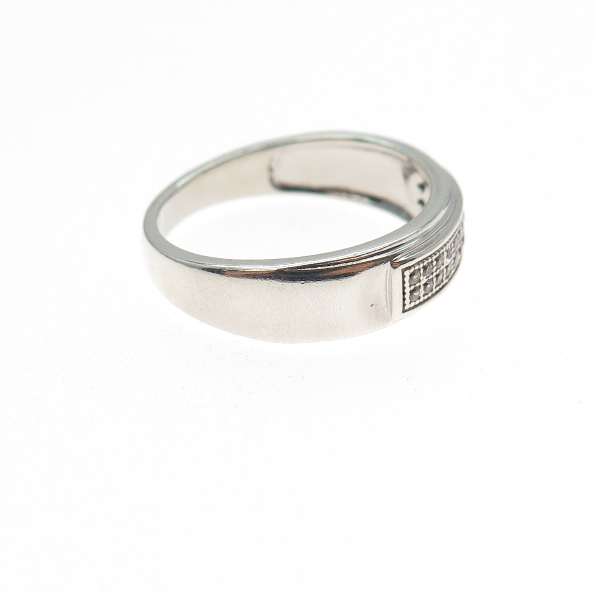 925 Sterling Silver Round-Cut C Z Ring Size 6.25