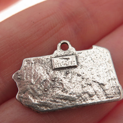 Bell Trading Post 925 Sterling Silver Vintage Pennsylvania Mini Charm Pendant