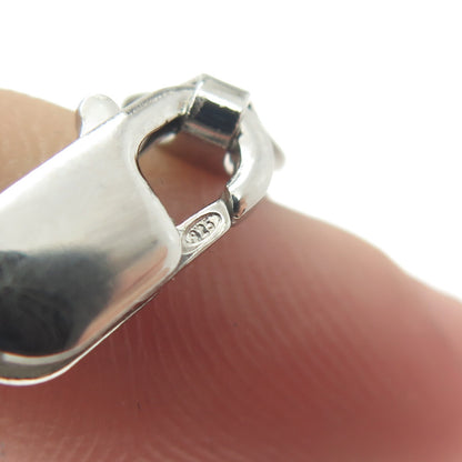P. LUX 925 Sterling Silver Italy Curb Link Bracelet 8"