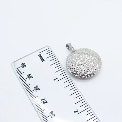 925 Sterling Silver Vintage Textured Pendant