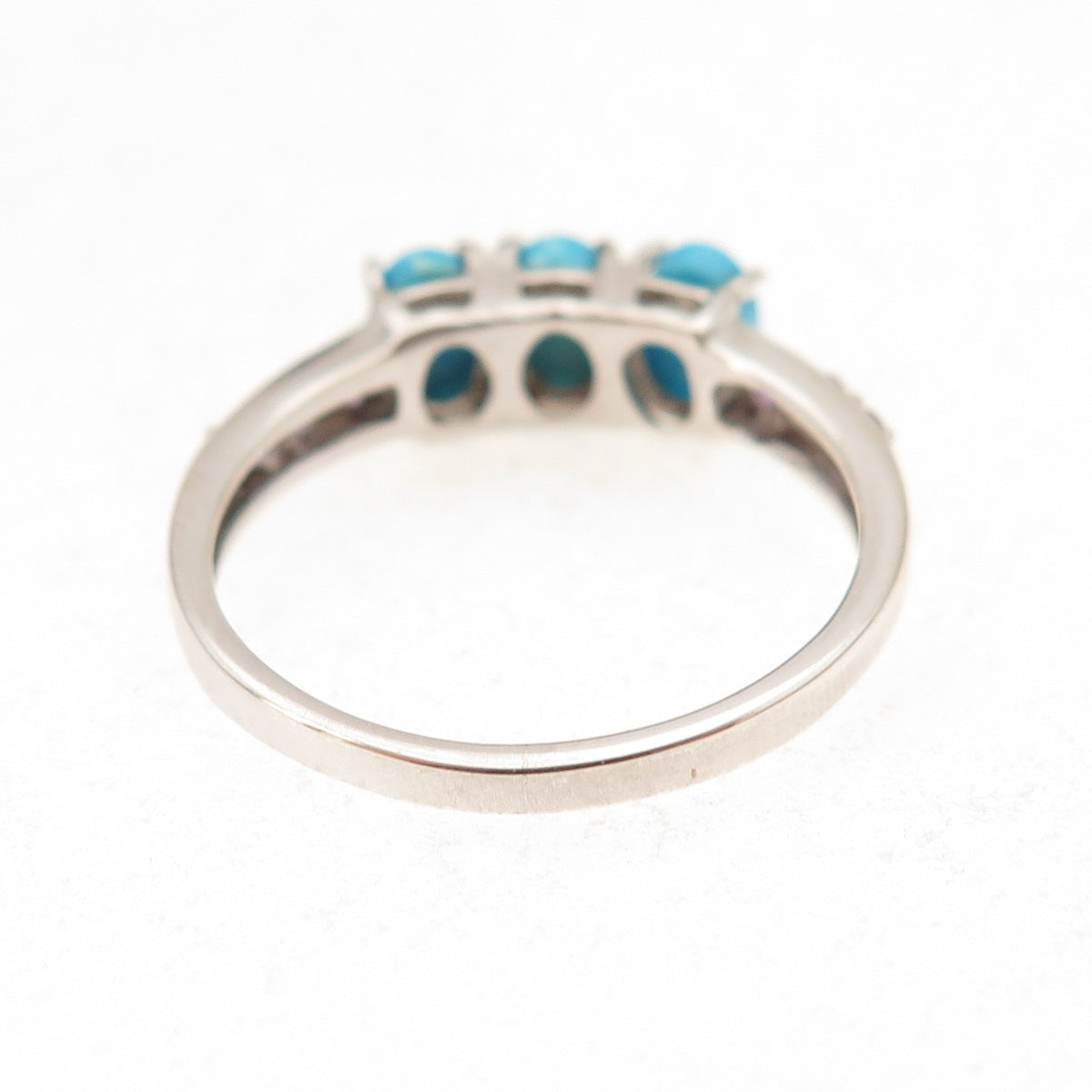 Chuck Clemency 925 Sterling Silver Real Turquoise & Amethyst Ring Size 8