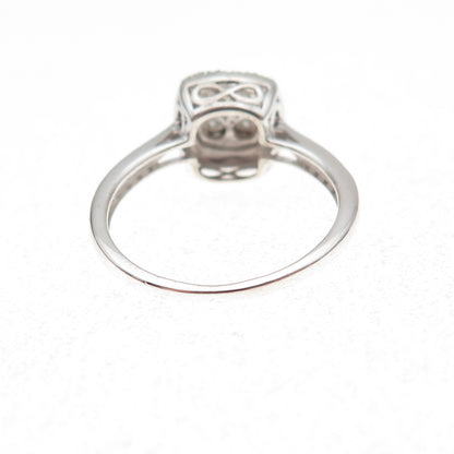 SK9 Allure Gems 925 Sterling Silver Real Diamond Engagement Ring Size 6