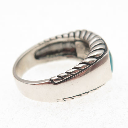 Carolyn Pollack 925 Sterling Silver Vintage Real Turquoise Ring Size 7.25