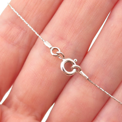 Golan Goldex 925 Sterling Silver Vintage Modernist Oxidized Chain Necklace 18"