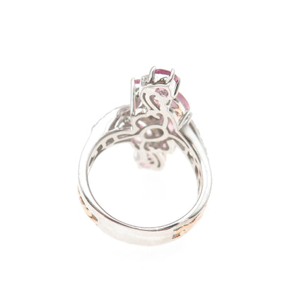 MICHAEL VALITUTTI Gems En Vogue 925 Sterling White & Pink Topaz Ring Size 7.25