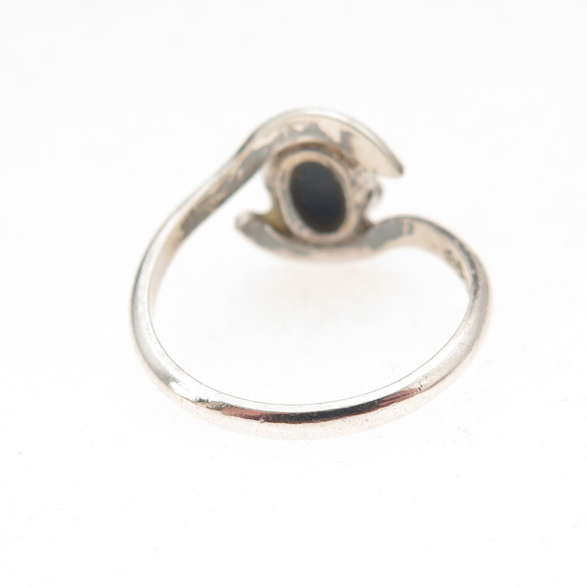 Clark & Coombs Sterling Silver Vintage Synthetic Star Sapphire Ring Size 5.75