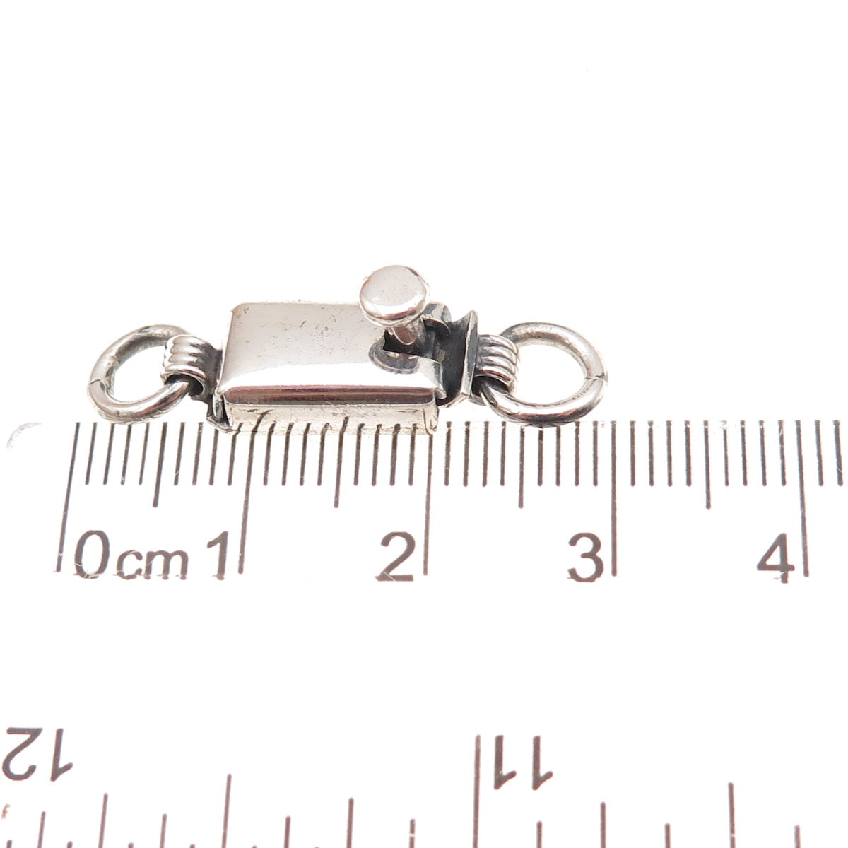 925 Sterling Silver Vintage Mexico Bracelet / Necklace Box Lock Clasp