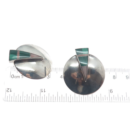 RAY TRACEY & KNIFEWING SEGURA Old Pawn Sterling Silver Malachite MOP Earrings