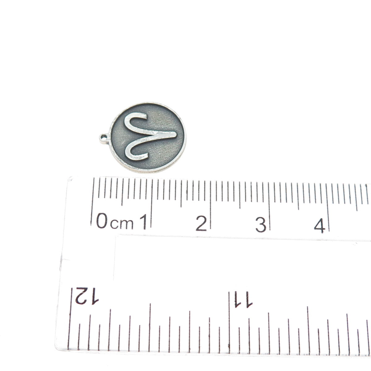 TOKEMOTI 925 Sterling Silver Aries Zodiac Sign Oxidized Minimalist Charm Pendant