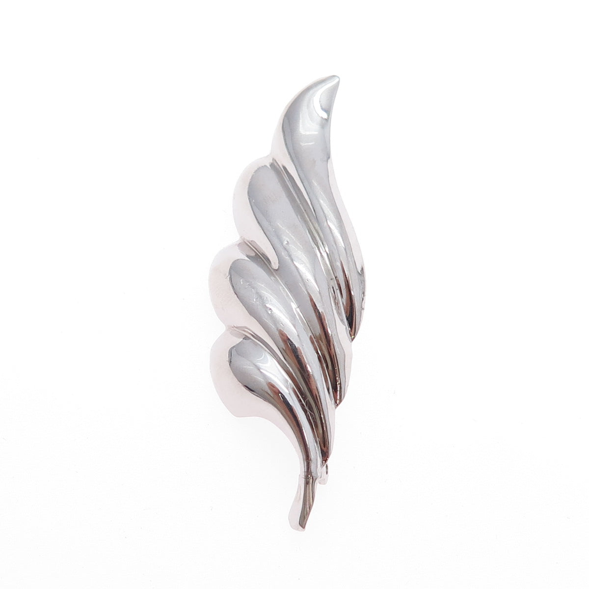 BEAU 925 Sterling Silver Vintage Modernist Wing Pin Brooch
