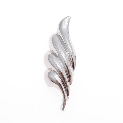 BEAU 925 Sterling Silver Vintage Modernist Wing Pin Brooch