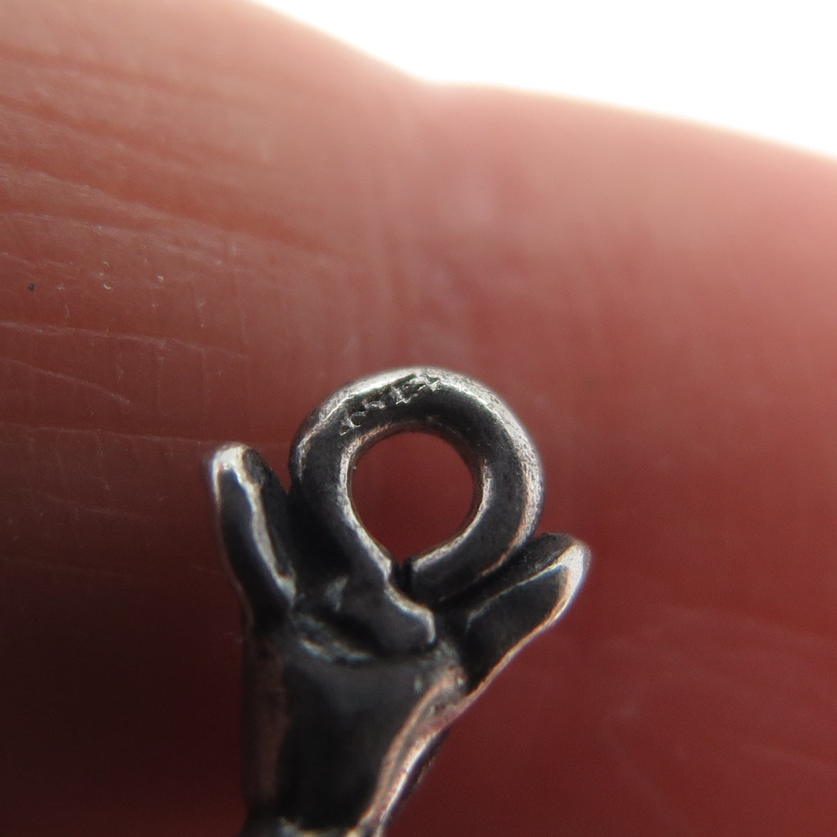 925 Sterling Silver Vintage Kangaroo Oxidized Minimalist 3D Charm Pendant