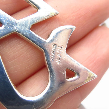 925 Sterling Silver Vintage Jean. L. Modernist Pendant