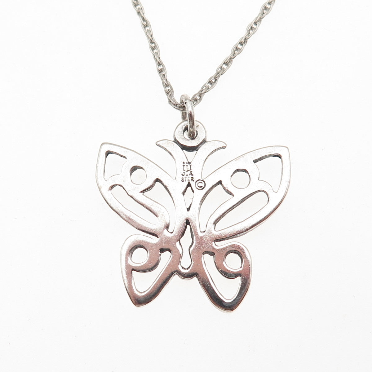 James Avery 925 Sterling Silver Vintage Butterfly Chain Necklace 22"