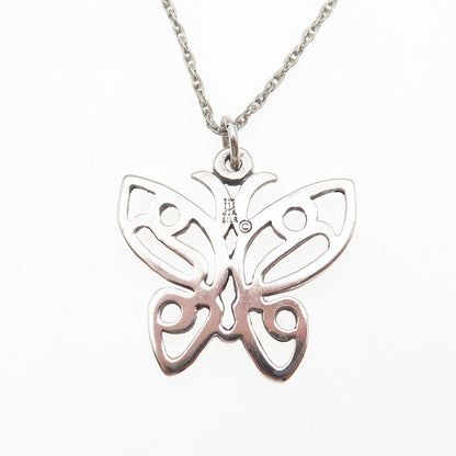 James Avery 925 Sterling Silver Vintage Butterfly Chain Necklace 22"
