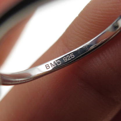 925 Sterling Silver Real Round-Cut Citrine Heart Ring Size 6.75