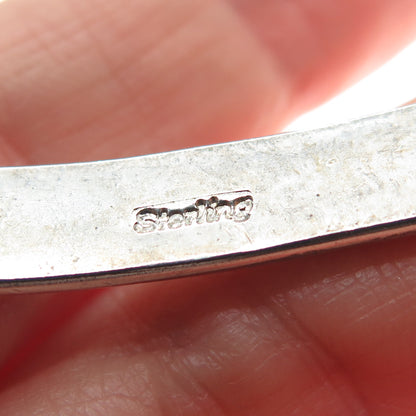Old Pawn Sterling Silver Vintage Southwestern Adjustable Tribal Bracelet 6.25"