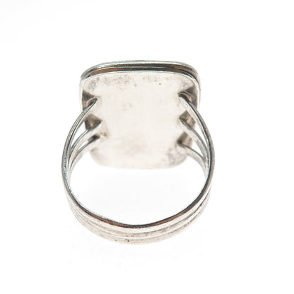 Old Pawn 925 Sterling Silver Vintage Southwestern Opal Tribal Ring Size 12.5