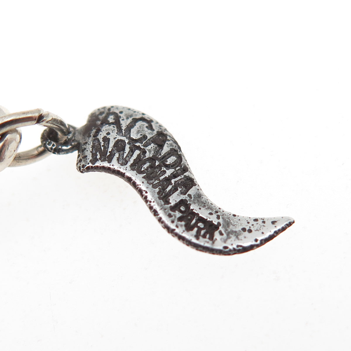 925 Sterling Silver Vintage Acadia National Park Lobster Oxidized Charm Pendant