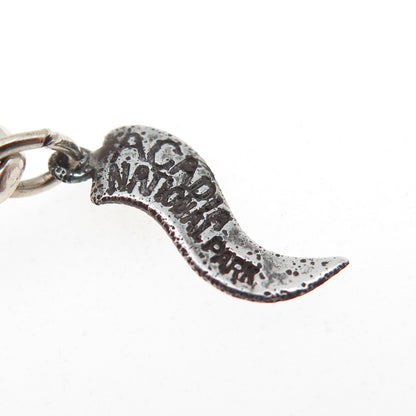 925 Sterling Silver Vintage Acadia National Park Lobster Oxidized Charm Pendant