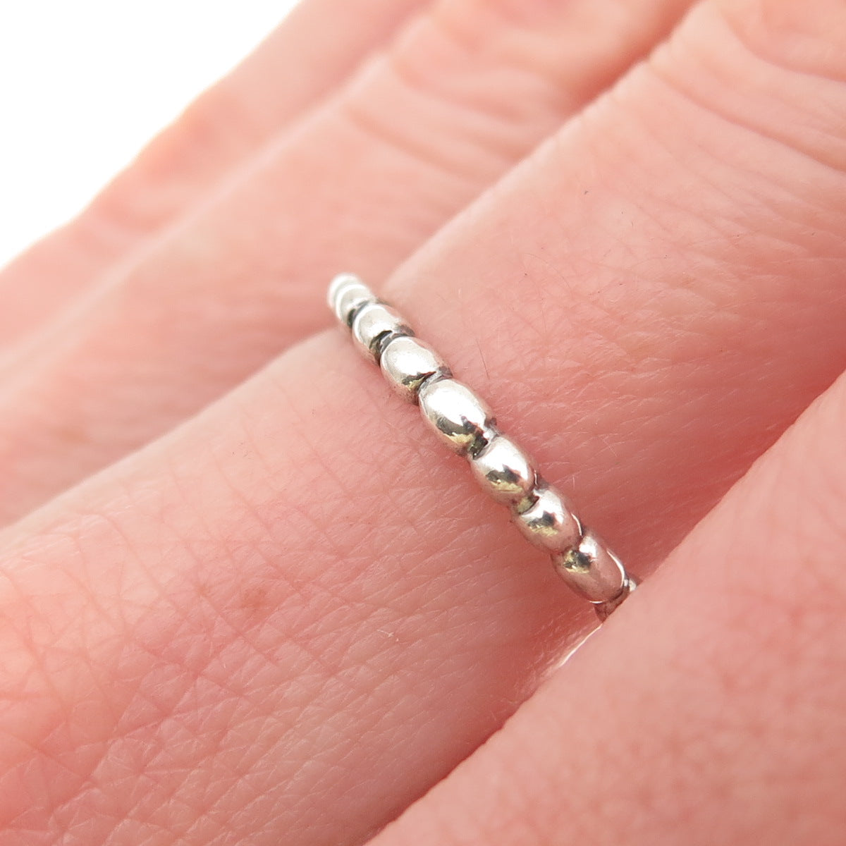 JGD Janice Girardi 925 Sterling Silver Vintage Bubble Stackable Band Ring Size 8