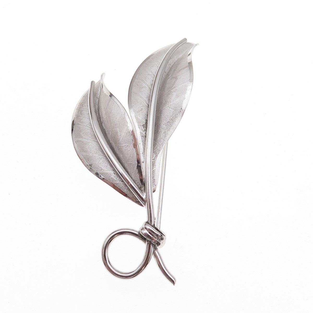 Danecraft 925 Sterling Silver Vintage Floral Leaf Pin Brooch