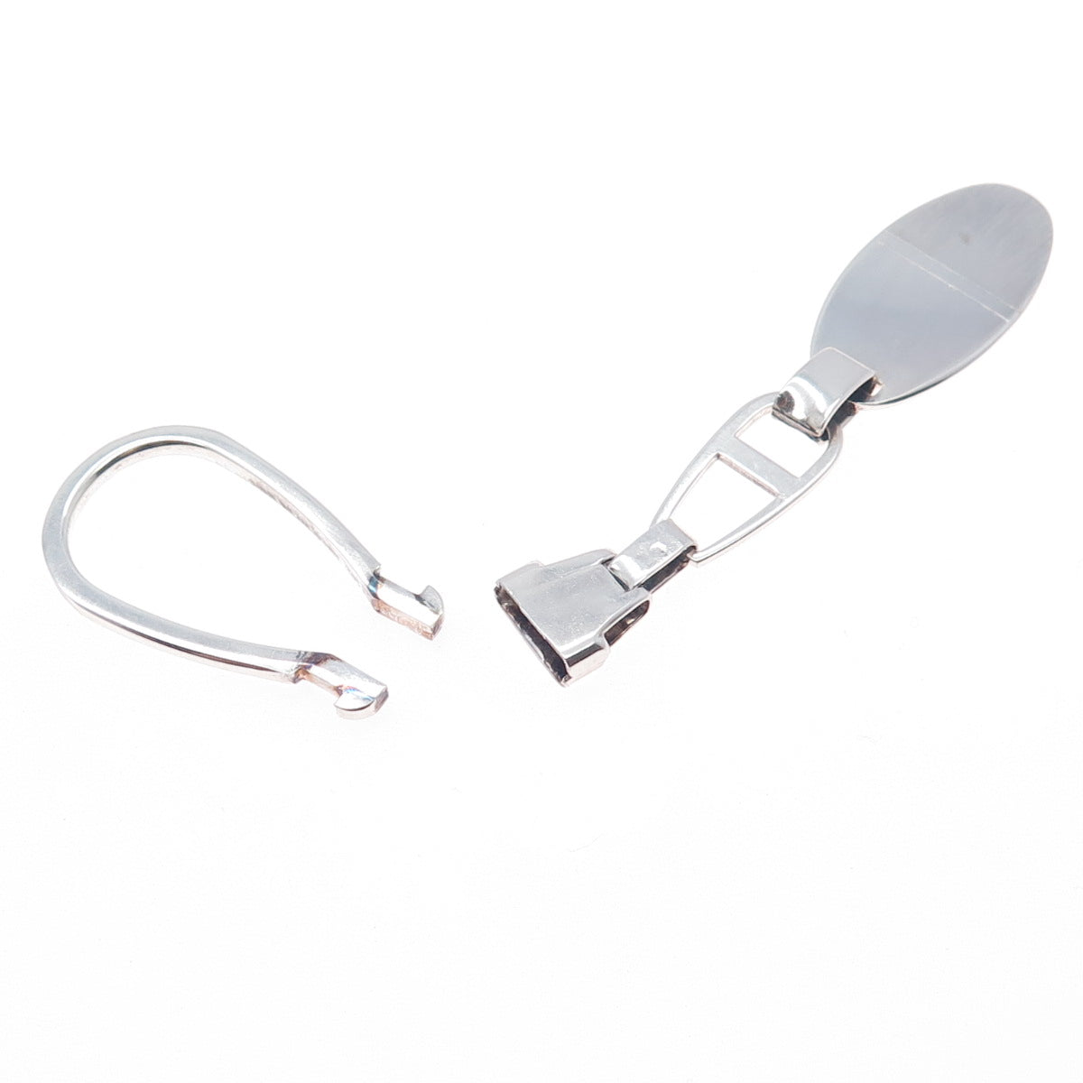 925 Sterling Silver Vintage Italy Key Fob Chain