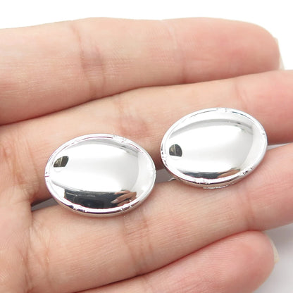 925 Sterling Silver Vintage Oval Cufflinks