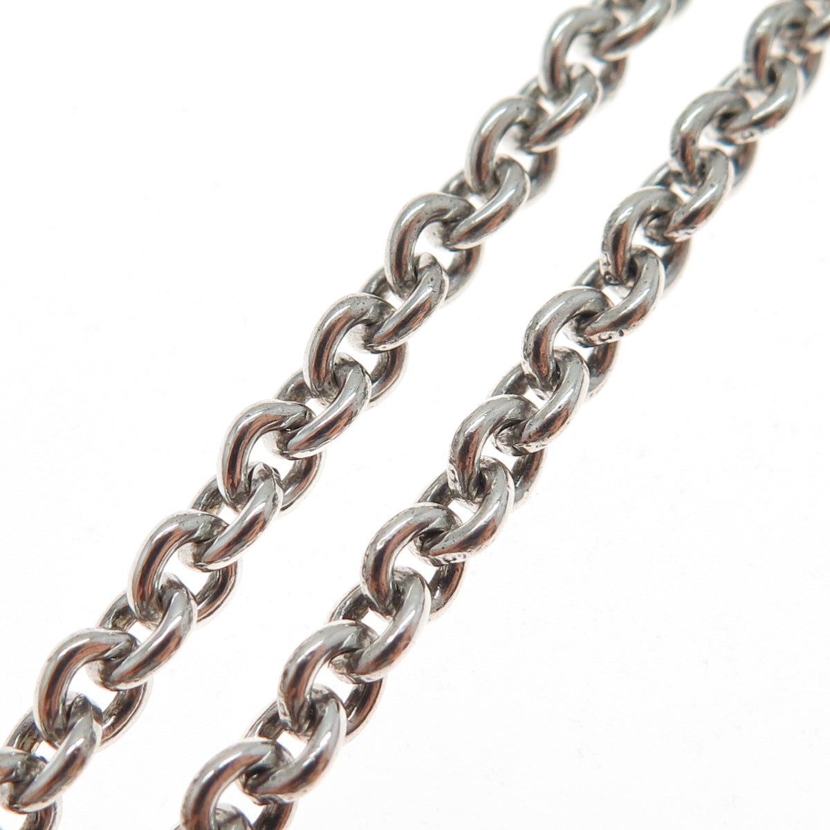 925 Sterling Silver 14K Gold Vintage Real Tourmaline Cross Chain Necklace 16"