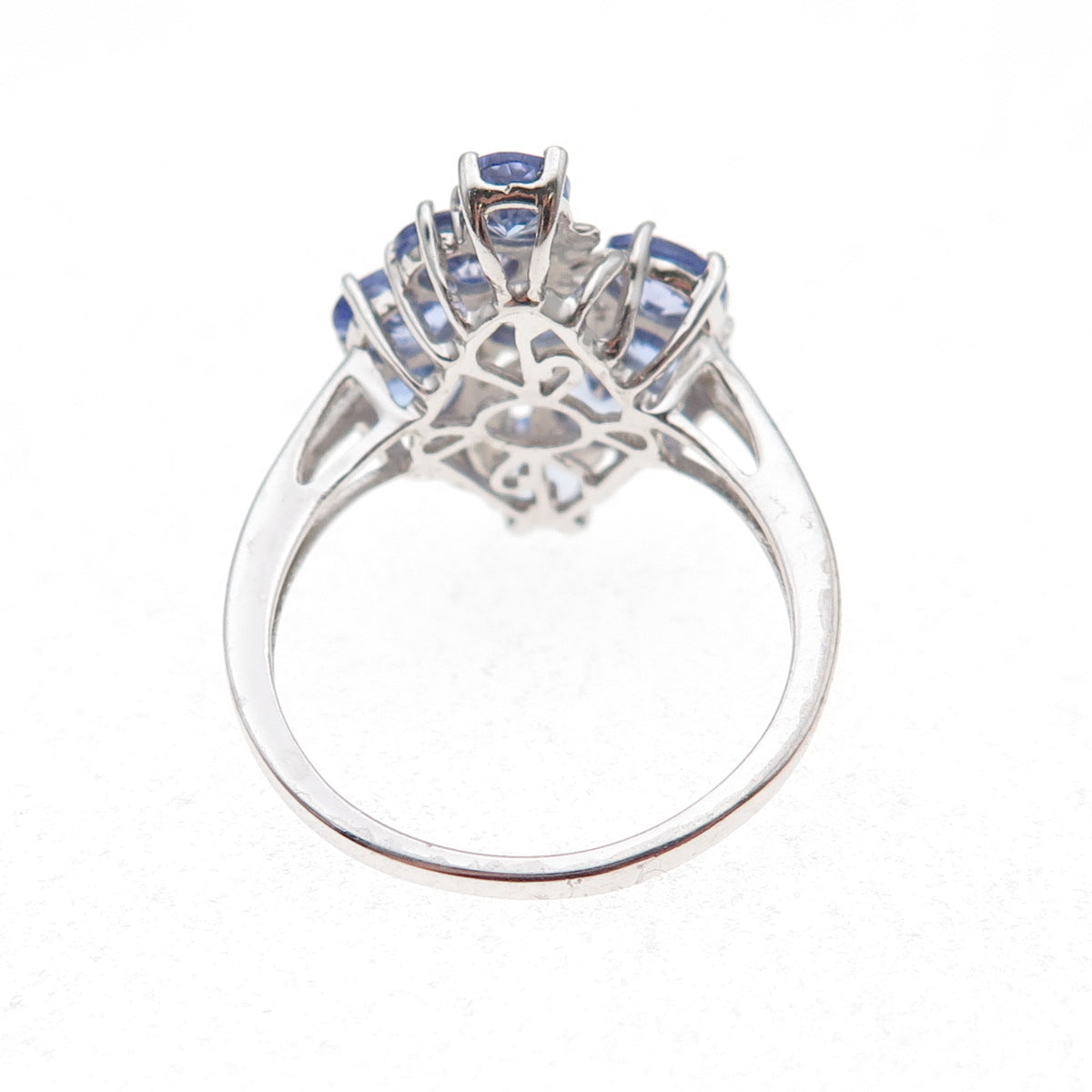 Chuck Clemency 925 Sterling Silver Real Oval-Cut Tanzanite Ring Size 8.25