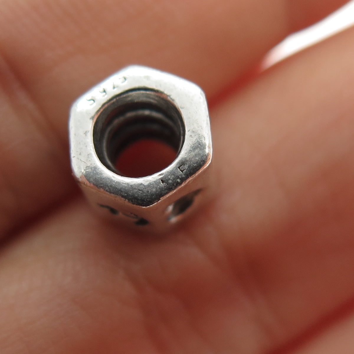 PANDORA 925 Sterling Silver Faith Hope & Love Slide Bead Charm