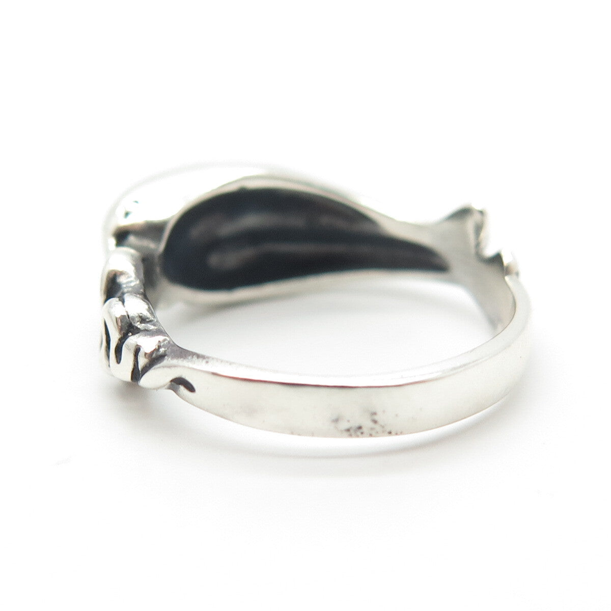 925 Sterling Silver Vintage Friendly Dolphin Ring Size 5.5