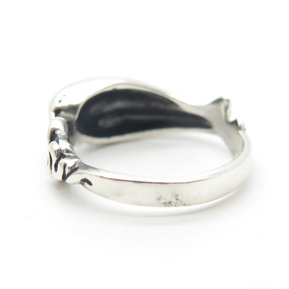 925 Sterling Silver Vintage Friendly Dolphin Ring Size 5.5