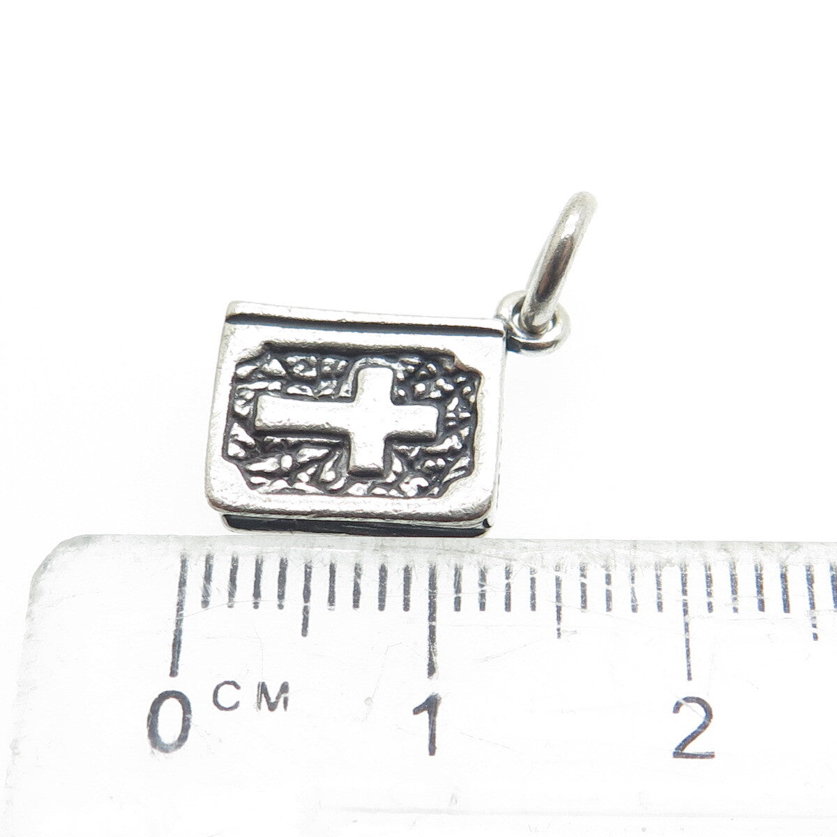 SHUBE 925 Sterling Silver Vintage Holy Bible Minimalist Charm Pendant