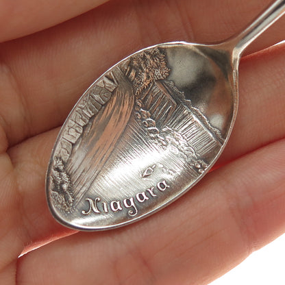 925 Sterling Silver Antique Art Deco Niagara Falls States & Cities Coffee Spoon