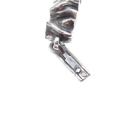 Matti J Hyvarinen 925 Sterling Silver Vintage 1973 Finland Modernist Bracelet 7"