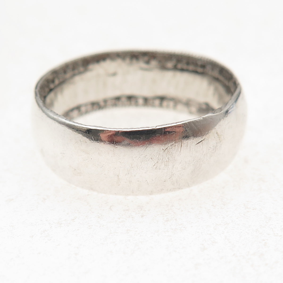 900 Silver Antique 1909 Kingdom of Prussia 3 Mark William II Coin Ring Size 11